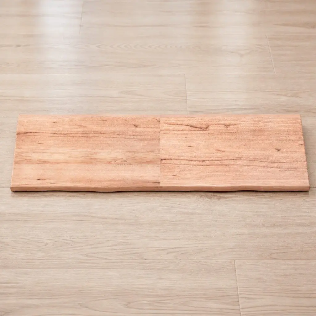 Wooden Table Top 180x50cm Solid Oak Live Edge Foldable Brown