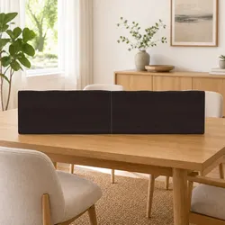 Solid Oak Wood Table Top 160x40cm Dark Brown Live Edge Foldable Replacement