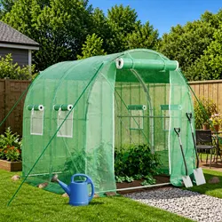 Enhance Your Garden Space with This Green 4m² Greenhouse