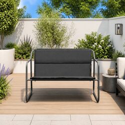 Stylish 2-Person Garden Bench with Cushion for Relaxation