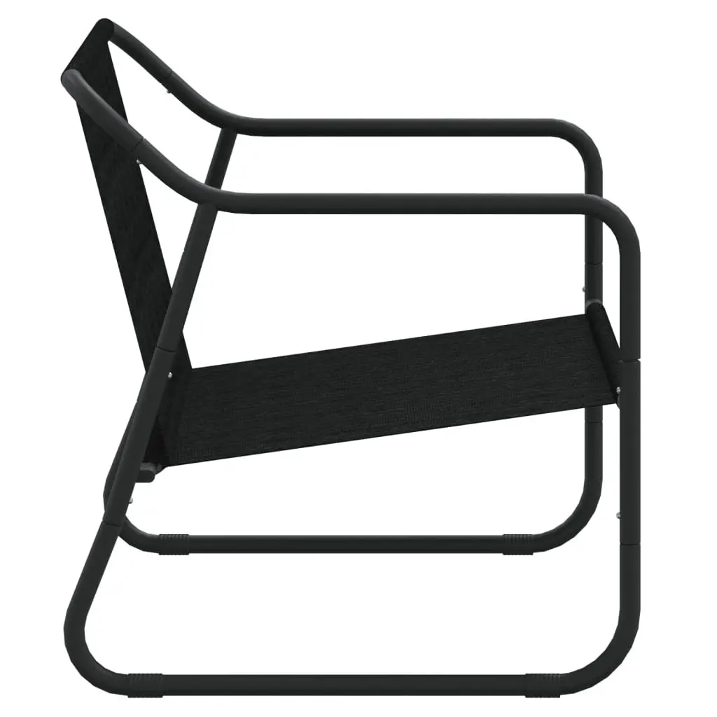 Outdoor 2-Seater Garden Bench with Padded Cushion and Steel Frame in Anthracite Color