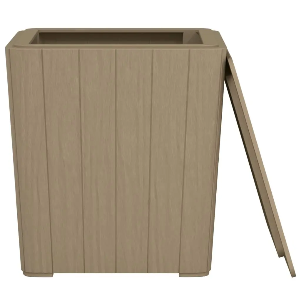 Garden Storage Table Brown Removable Lid Outdoor Furniture