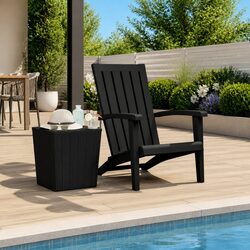 Comfortable Black Adirondack Chair for Your Outdoor Oasis