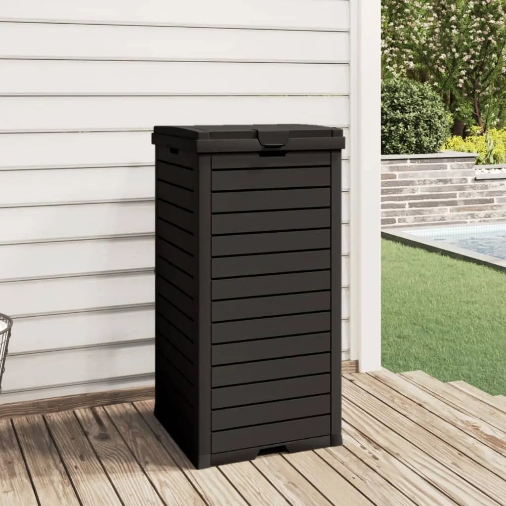 Outdoor Garbage Bin 41x41x86cm Double Lid 118L Capacity