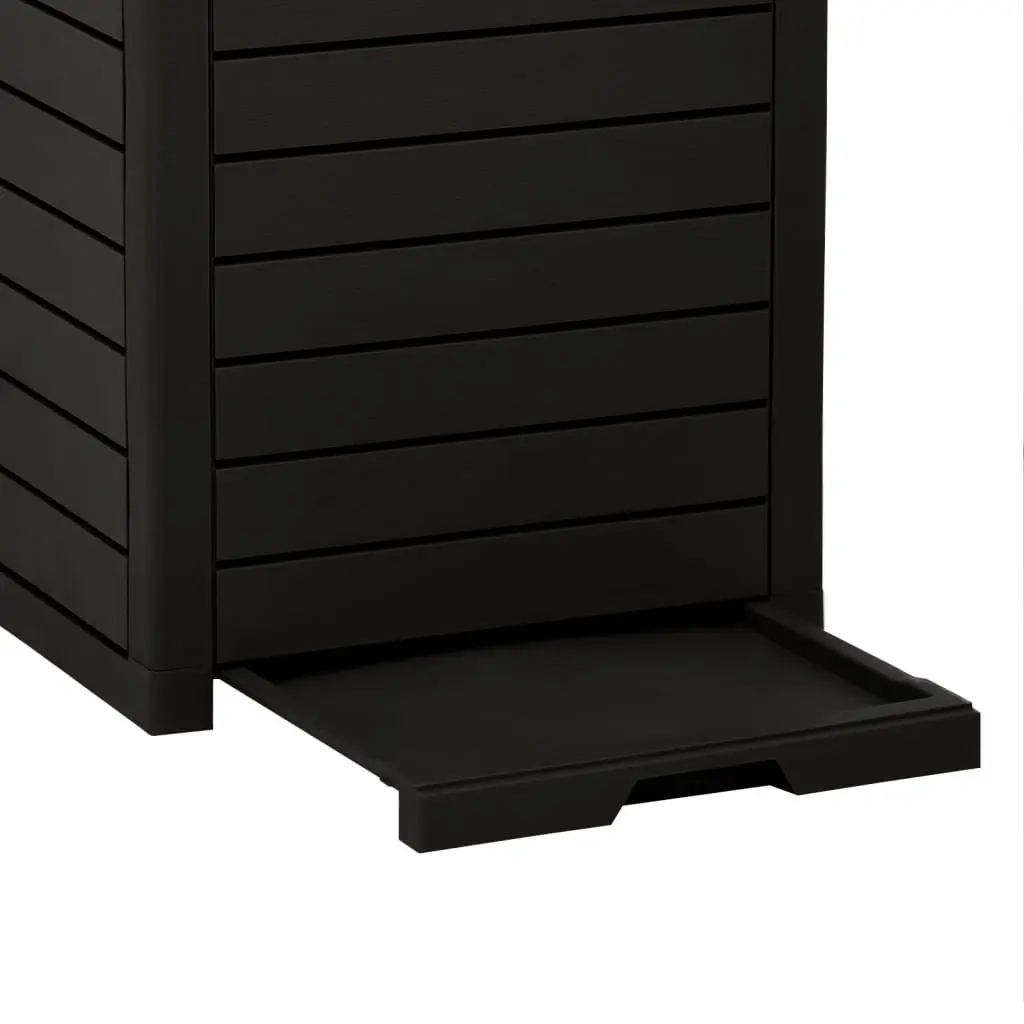 Outdoor Garbage Bin 41x41x86cm Double Lid 118L Capacity