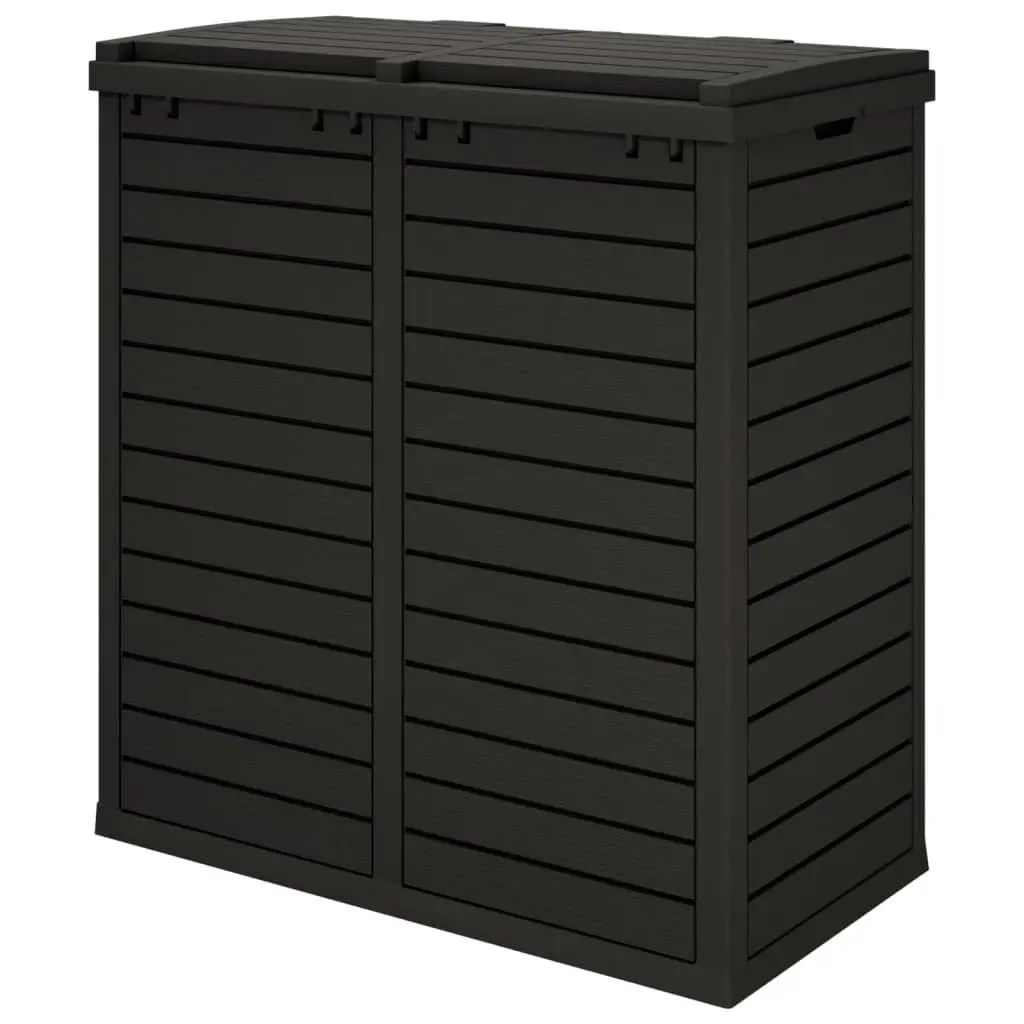 Outdoor Garbage Bin 230L Double Lid Waste Containment with Removable Fluid Trays