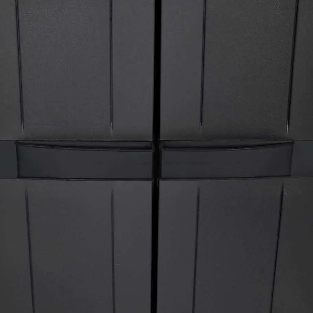 Outdoor Storage Cabinet 65x37x165 cm Lockable Weather-resistant with Adjustable Shelf