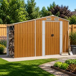 Outdoor Storage Tool House 277x93x179 cm in Brown