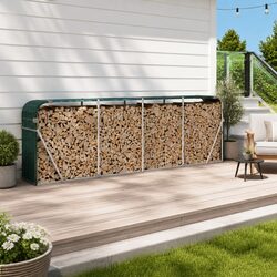 Green Log Holder Firewood Rack