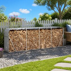 Log Holder with Heavy-Duty Steel for Organized Firewood
