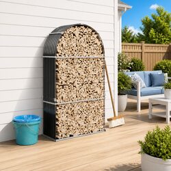 Organise Your Firewood with Our Anthracite Log Holder