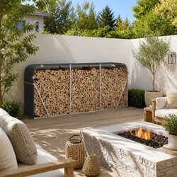 Organize Your Firewood with This Stylish Log Holder