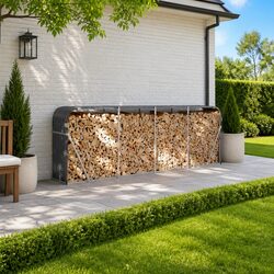 Elegant Log Holder for Outdoor Firewood Storage