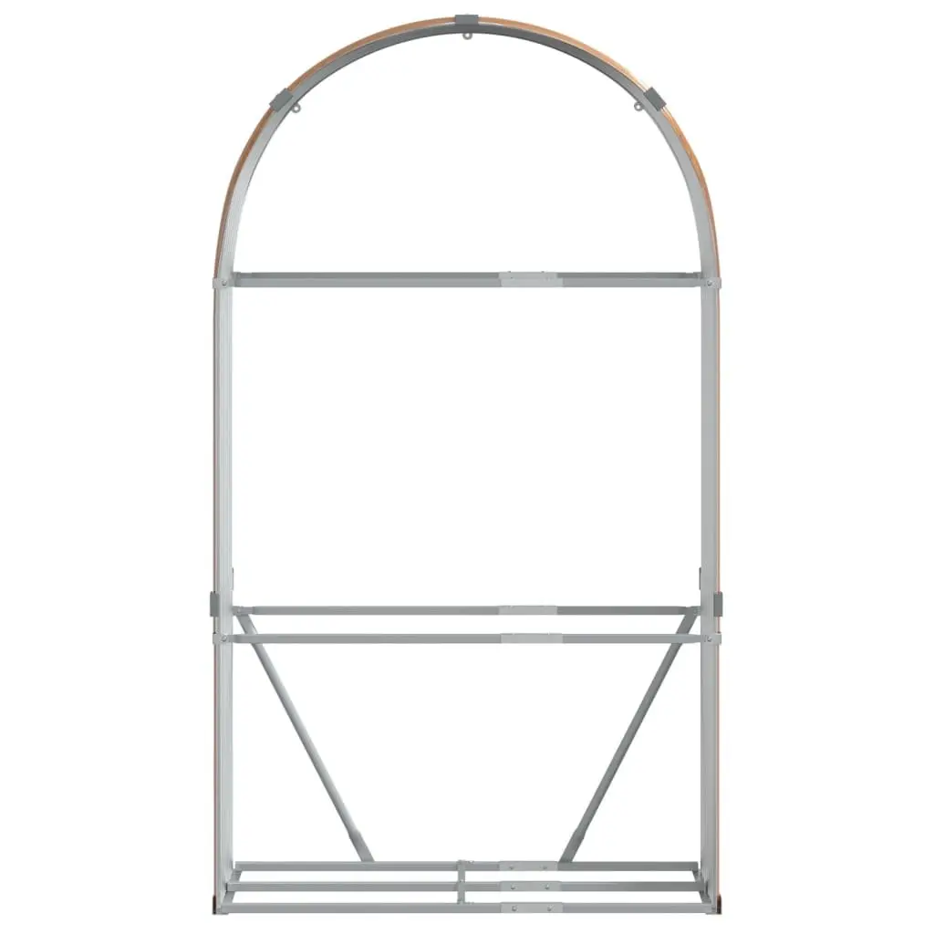 Log Holder 120x45x210 cm Galvanised Steel Firewood Rack Storage