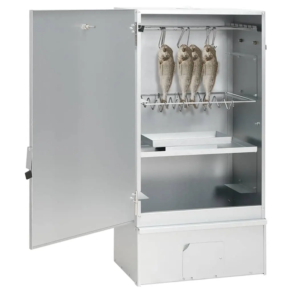 BBQ Oven Smoker Grill Galvanised Steel Outdoor Garden Smoking Cooking