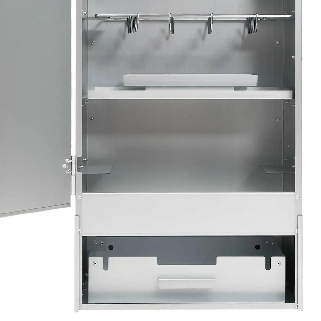 BBQ Oven Smoker Grill Galvanised Steel Outdoor Garden Smoking Cooking