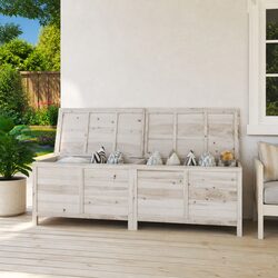 White Outdoor Cushion Chest for Organized Living