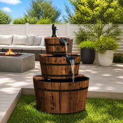 Enhance Your Outdoor Space with a Wooden Water Fountain