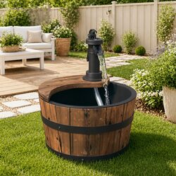 Enhance Your Space with a Wooden Water Fountain and Pump