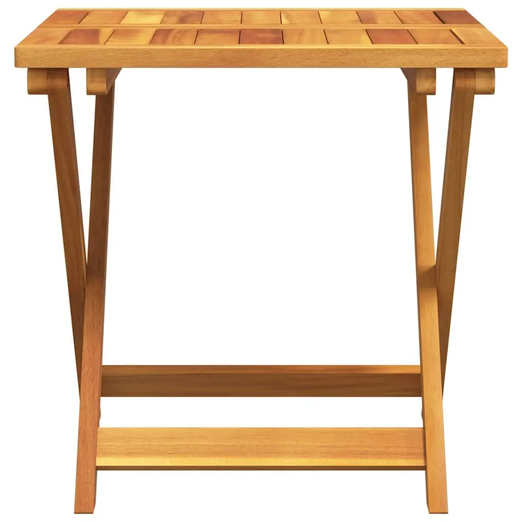 Folding Garden Table 50x50x50 cm Solid Acacia Wood Outdoor Patio Furniture Brown
