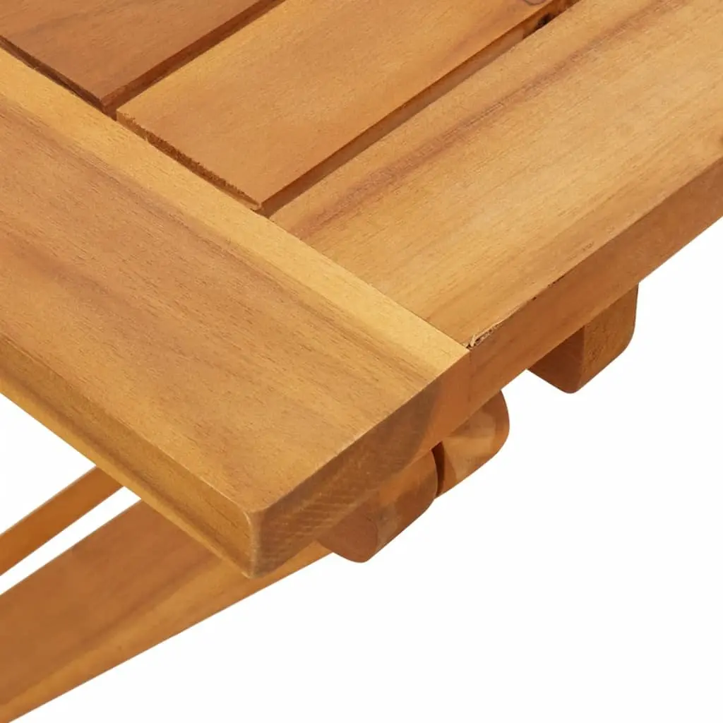 Folding Garden Table 90x52.5x65cm Solid Acacia Wood Brown Outdoor Patio Dining