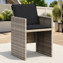 Enhance Your Patio with 4 Grey Cushioned Outdoor Chairs