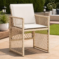 Comfortable Garden Chair Set of 4 with Cushions