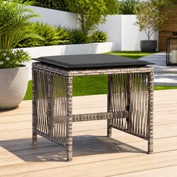 Enhance Your Outdoor Space with 4 Grey Garden Stools
