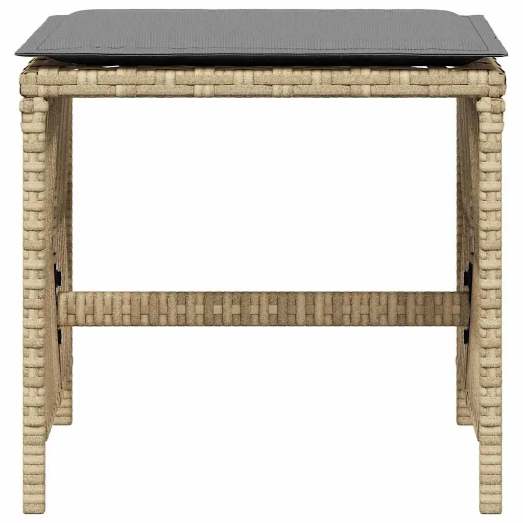 Garden Stools with Cushions Set of 4 Outdoor Seating Patio Furniture Beige