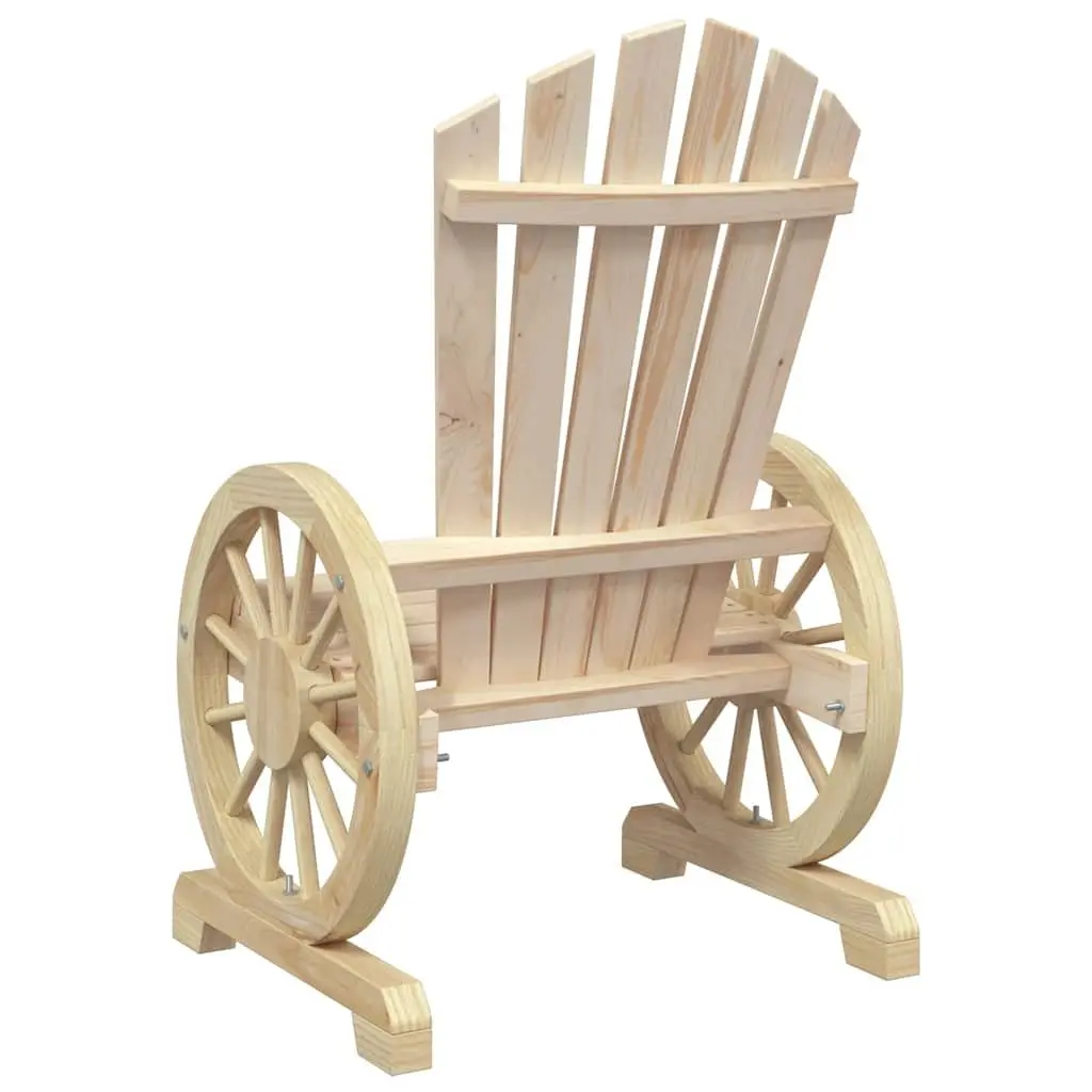 Adirondack Chair Solid Fir Wood Outdoor Lounge Seating Brown