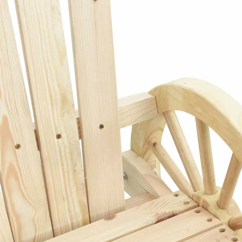 Outdoor Adirondack Chairs Set of 2 Solid Wood Garden Patio Seating Lounge