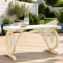 Enhance Your Outdoor Space with This Solid Wood Table 115x55x65cm