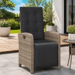 Outdoor Relaxation with Grey Adjustable Reclining Chair
