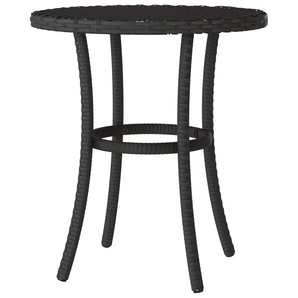 3 Piece Bistro Set Black Outdoor Garden Furniture with Cushions