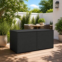 Black Outdoor Garden Storage Box - Enhance Your Patio