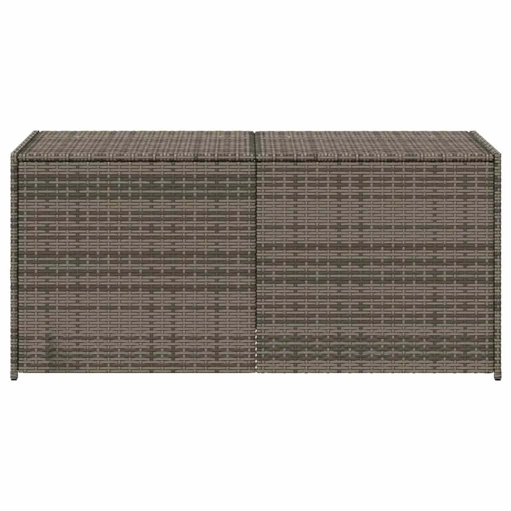 Garden Storage Box Grey 283L Outdoor Poly Rattan Patio Furniture Deck Cushion