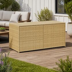 Outdoor Storage Box in Beige for a Tidy Patio