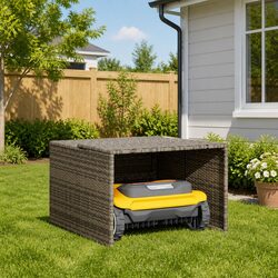 Enhance Your Garden with a Stylish Grey Robot Mower Shelter