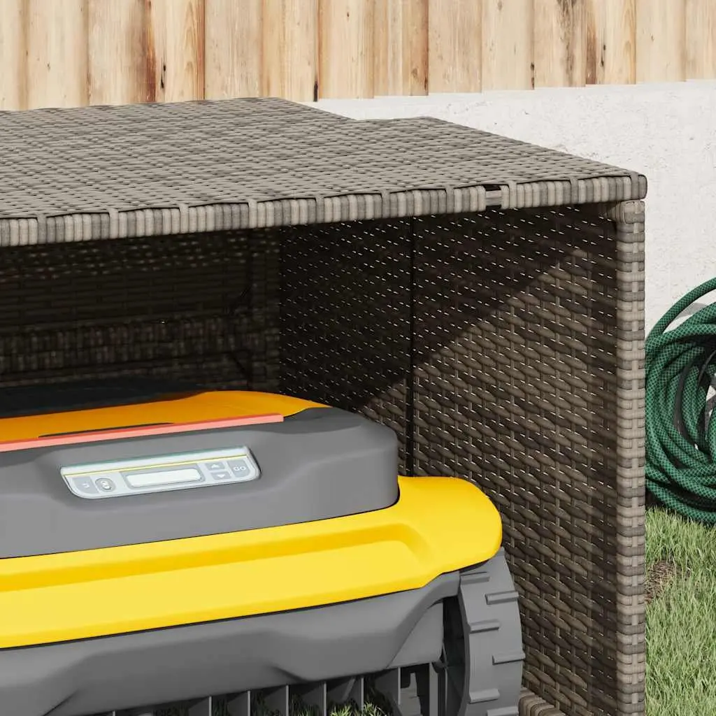 Robot Mower Storage Shelter Grey Outdoor Weather Protection 86x90x57cm