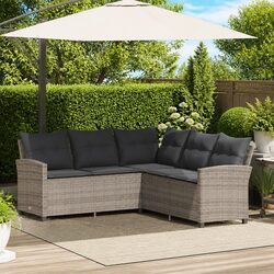 Enhance Your Outdoor Area with a Grey L-Shaped Couch Sofa