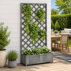 Enhance Your Garden with This Grey Planter Box
