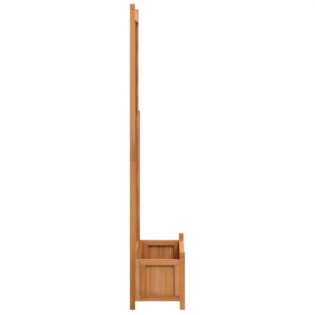 Wooden Planter with Trellis Brown Fir Outdoor Climbing Plants Support