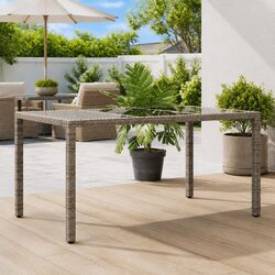 Enhance Your Outdoor Space with a Grey Glass Top Garden Table