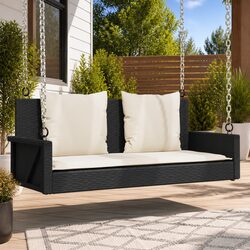 Enhance Your Outdoor Space with a Black Swing Bench