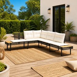 L-Shaped Outdoor Sofa for a Cozy Patio Experience