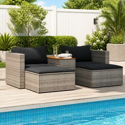 Enhance Your Outdoors with 5 Piece Garden Sofa Set Grey