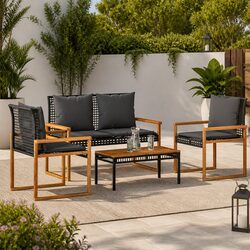 Stylish 4 Piece Garden Lounge Set for Outdoor Relaxation