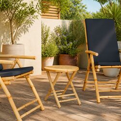 Enhance Your Patio with a Brown Bamboo Folding Table