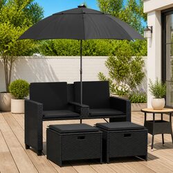 Enhance Your Outdoor Space with This Black Garden Sofa
