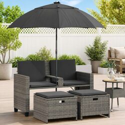 Enhance Your Outdoor Space with This Grey Sofa Set
